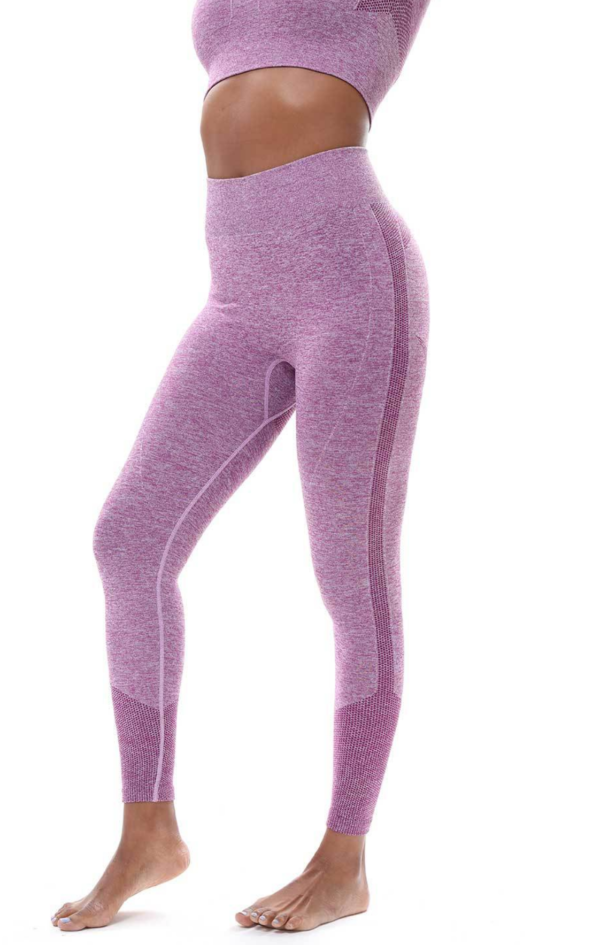 YJBD-0037,manufacturers American quick drying buttocks fitness stitching yoga high waist tight pants - Image 2