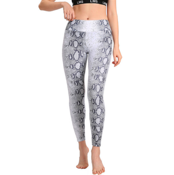 YSZD-0038,wholesale Printed snake-print leggings Europe women tight waist fitness yoga large size pants - Image 7
