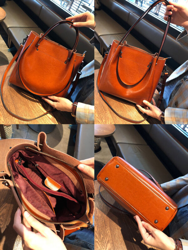 GTNB-0004, sale factory  single shoulder ladies tote bag  large capacity  crossbody strap women's genuine leather bag - Image 8