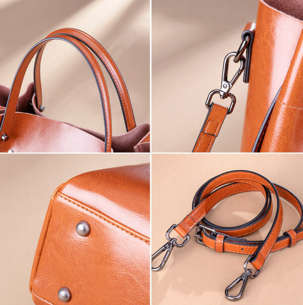 GTNB-0004, sale factory  single shoulder ladies tote bag  large capacity  crossbody strap women's genuine leather bag - Image 7