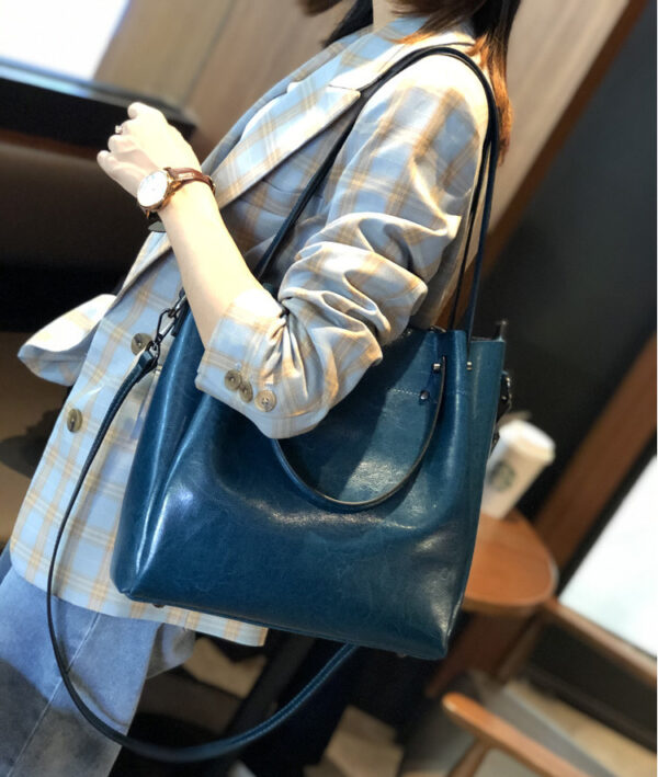 GTNB-0004, sale factory  single shoulder ladies tote bag  large capacity  crossbody strap women's genuine leather bag - Image 4