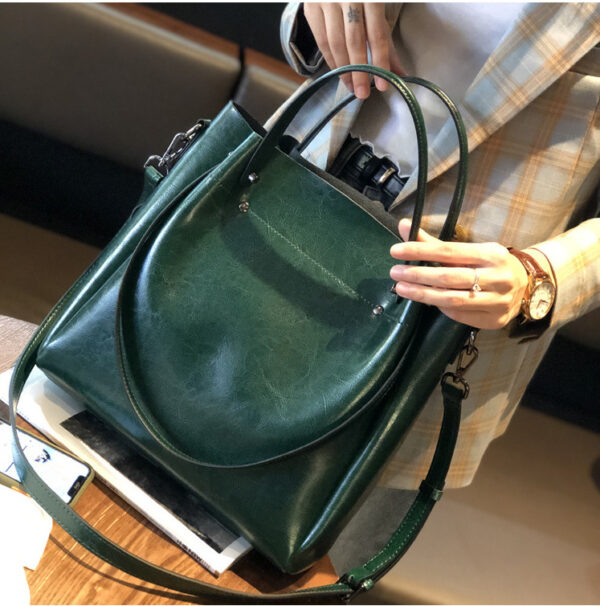 GTNB-0004, sale factory  single shoulder ladies tote bag  large capacity  crossbody strap women's genuine leather bag - Image 2