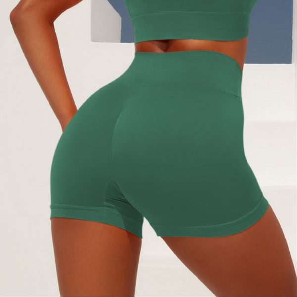 YYBD-0005,hot selling  European  American seamless knitted  shorts buttock yoga pants running fitness women  pants - Image 6