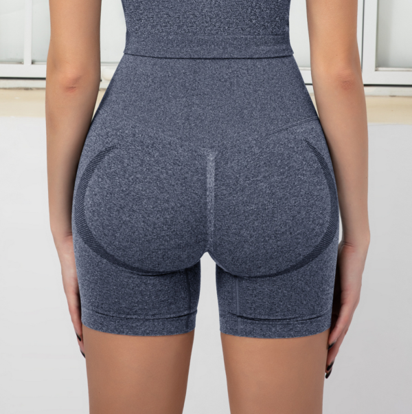 YYBD-0006,factory spot goods seamless knitted hip sports shorts running yoga fitness pants tight fast dry shorts - Image 5