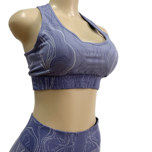 YWND-0006,European American summer seamless printing comfortable breathable sports bra vest high waist buttock women yoga shorts - Image 2