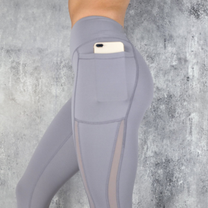 YSZD-0008,European fast drying mesh stitching ninth pants running sports fitness yoga pants skinny pocket lady leggings