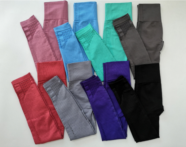 YMXD-0009,factory  European American sports fast dry knitting high waist fitness yoga running seamless women leggings - Image 8