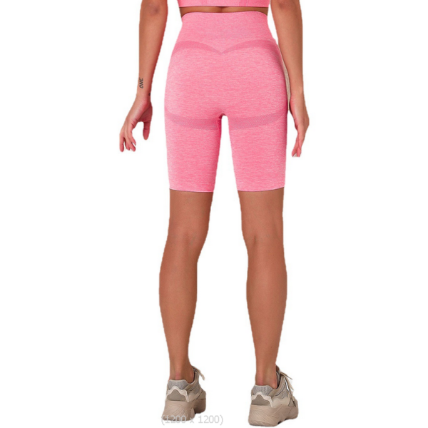 YYBD-0009,wholesale factory European Women tight fitting stretch hips yoga shorts High waist running shorts - Image 9