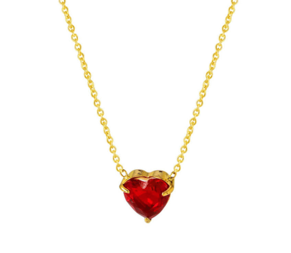 GSJS-0001,titanium steel simple zircon heart shaped stainless steel ladies non fading necklace - Image 8