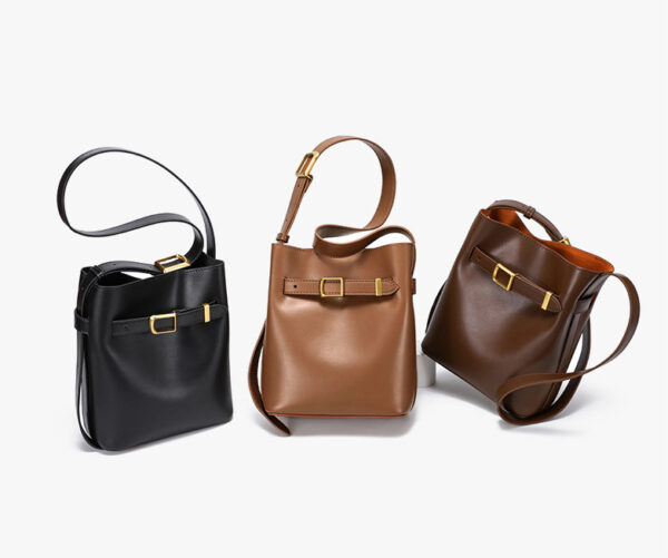 GTNB-0016,wholesale manufacturer fashion  leather  women stylish crossbody single shoulder bucket handbag - Image 8
