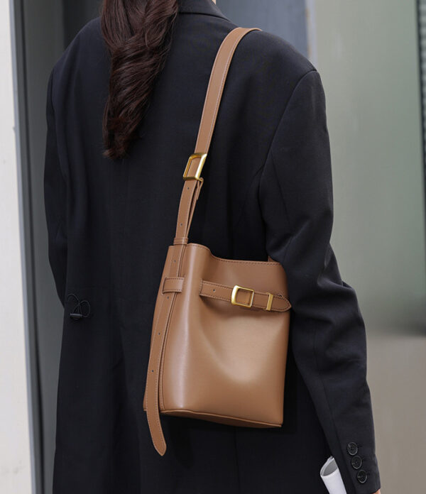 GTNB-0016,wholesale manufacturer fashion  leather  women stylish crossbody single shoulder bucket handbag - Image 2