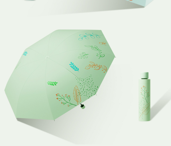 YPRS-0002, factory sun umbrella UV protection portable foldable stylish fashionable sun shading triple folding umbrella