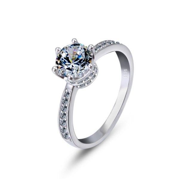 GYJS-0002,factory 925 sterling silver fashion lady imitation diamond ring - Image 3