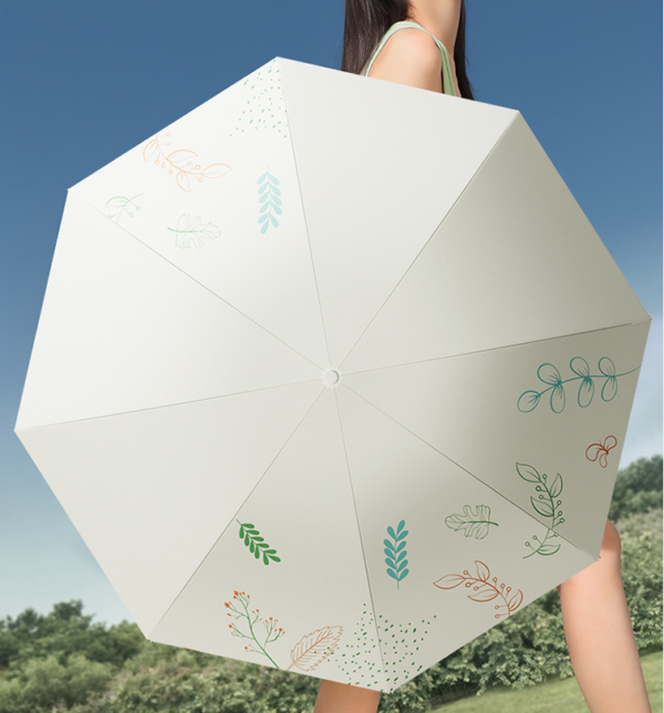 YPRS-0002, factory sun umbrella UV protection portable foldable stylish fashionable sun shading triple folding umbrella - Image 3