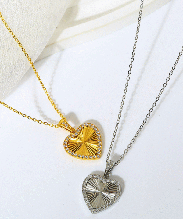 GSJS-0002,best selling butterfly heart shaped titanium steel stainless steel non fading ladies necklace - Image 3