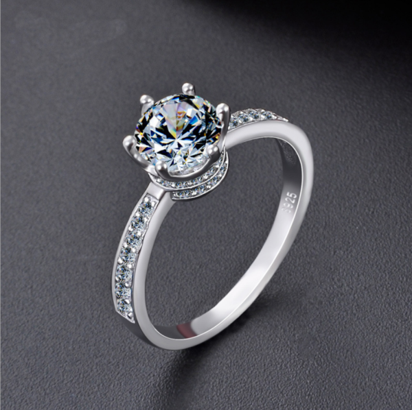 GYJS-0002,factory 925 sterling silver fashion lady imitation diamond ring - Image 7
