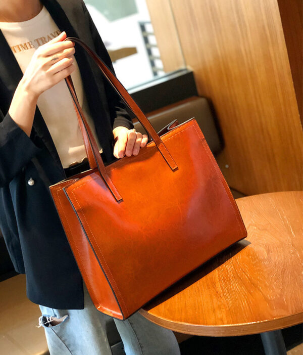GTNB-0021,manufacturer fashion  women multi color genuine leather  large size double shoulder bag - Image 8