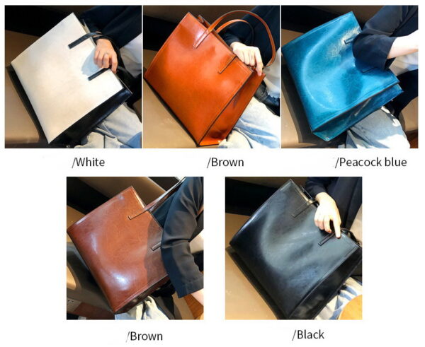 GTNB-0021,manufacturer fashion  women multi color genuine leather  large size double shoulder bag - Image 7