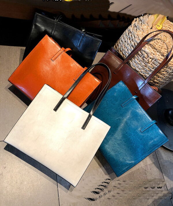 GTNB-0021,manufacturer fashion  women multi color genuine leather  large size double shoulder bag - Image 4