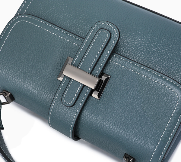 GTNB-0022,manufacturer fashion  women genuine cowhide leather crossbody  small square handbag - Image 4