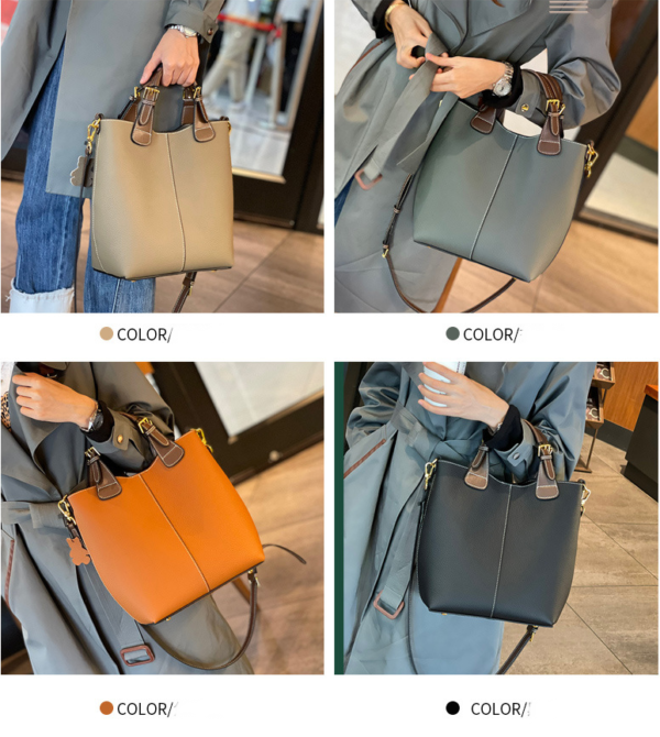 GTNB-0023,manufacturer wholesale fashion tote large capacity women genuine leather bag - Image 5