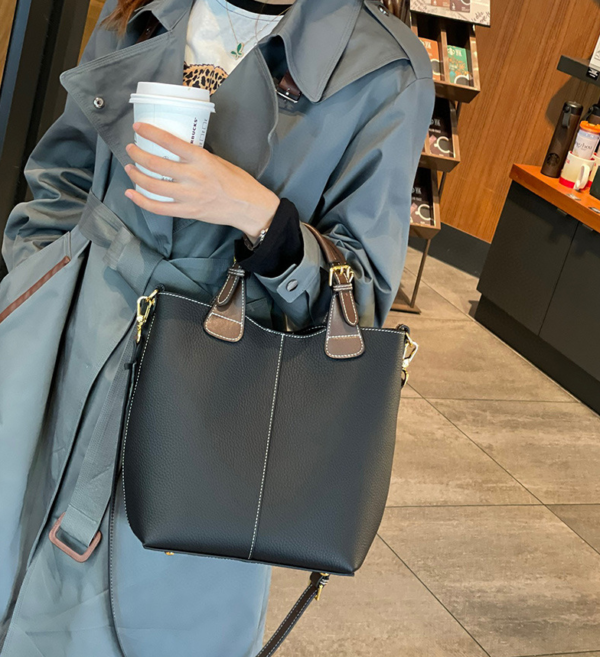 GTNB-0023,manufacturer wholesale fashion tote large capacity women genuine leather bag - Image 4
