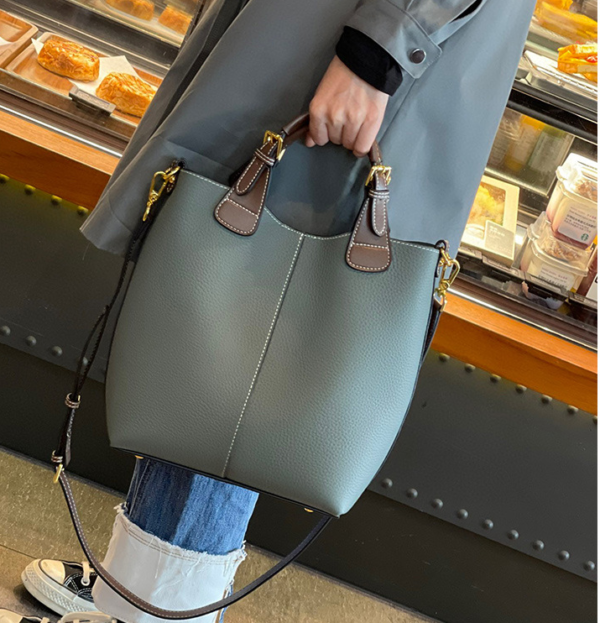 GTNB-0023,manufacturer wholesale fashion tote large capacity women genuine leather bag - Image 2
