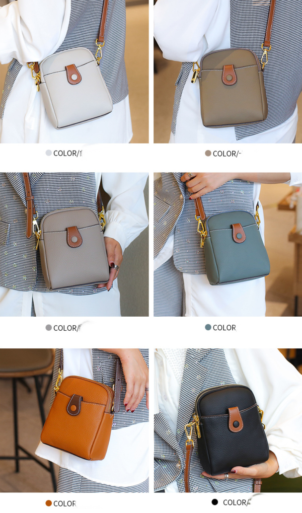 GTNB-0025,manufacturer wholesale fashion genuine leather female single shoulder crossbody small square bag - Image 4
