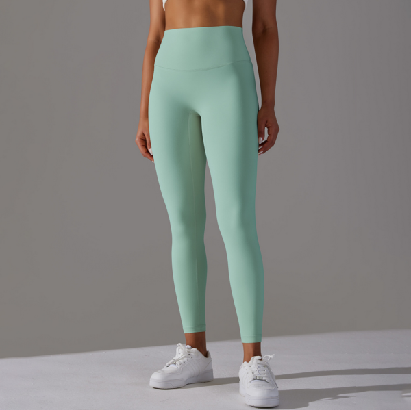YYBD-0026,double-sided brushed nude Breathable Yoga niners High-waisted hip lift Peach skinny sports pants