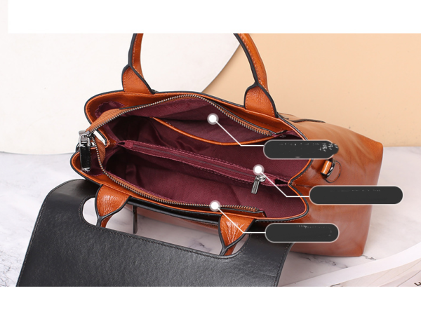 GTNB-0028,factory wholesale fashion lady leather casual single shoulder crossbody large capacity handbag - Image 5