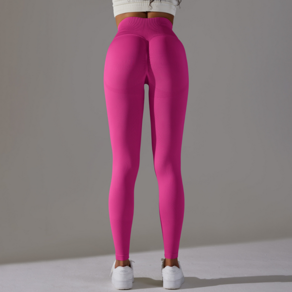 YYBD-0028,Europe seamless knitting high waist lift hip yoga sports running fitness pants - Image 4