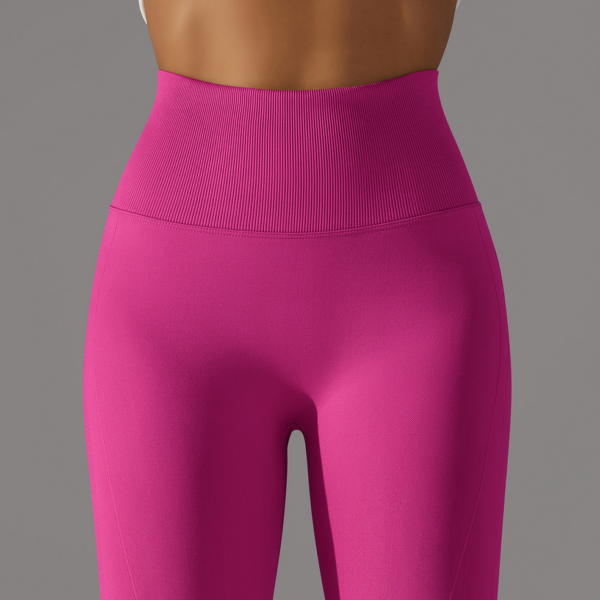 YYBD-0028,Europe seamless knitting high waist lift hip yoga sports running fitness pants - Image 8