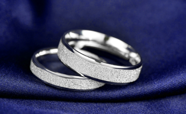 GYJS-0003,factory 925 sterling silver frosted fashion korean style couples ring - Image 6