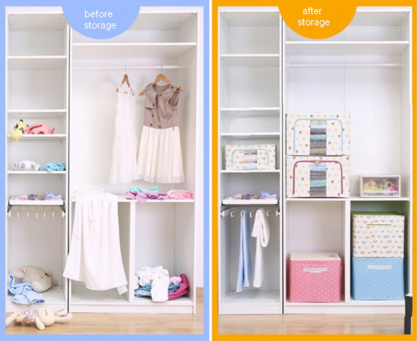 ZZCD-0003,factory hot selling oxford cloth  folding  steel frame  large capacity clothing quilts storage  bin - Image 6