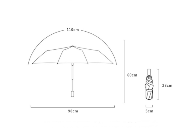YPRS-0003, factory wooden handle sunshade umbrella  both rain and shine  advertising  triple folding umbrella - Image 5