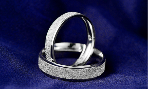 GYJS-0003,factory 925 sterling silver frosted fashion korean style couples ring