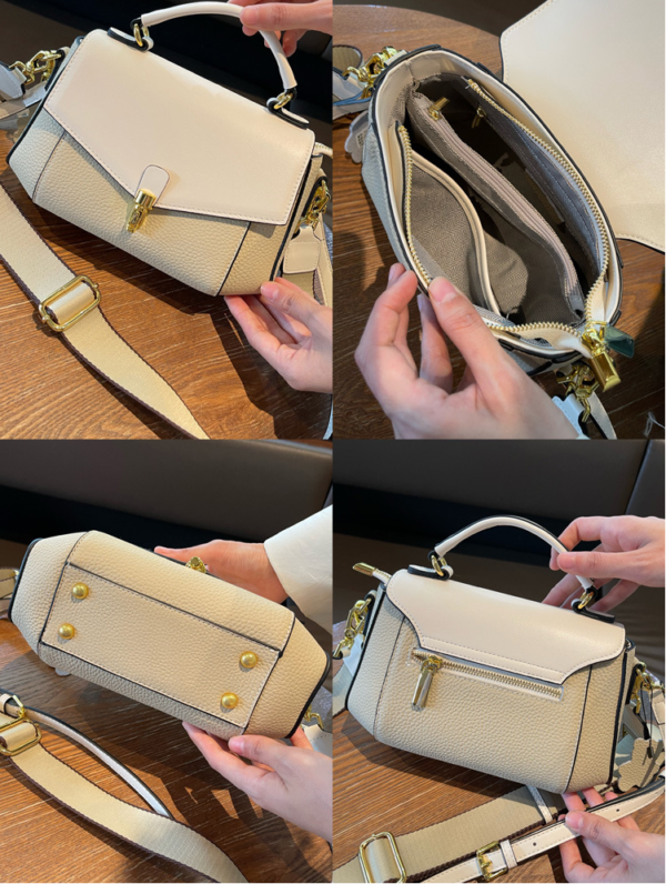 GTNB-0031,selling wholesale fashion casual cowhide women color contrast single shoulder handbag - Image 8