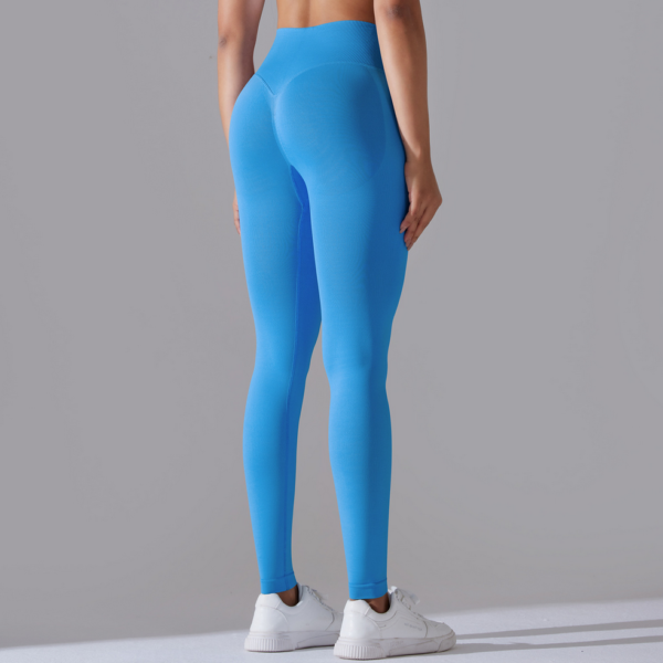 YYBD-0031,hot selling seamless knitting breathable cross waist peach hip women yoga fitness legging - Image 7