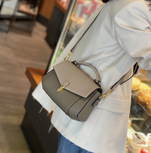 GTNB-0031,selling wholesale fashion casual cowhide women color contrast single shoulder handbag - Image 3