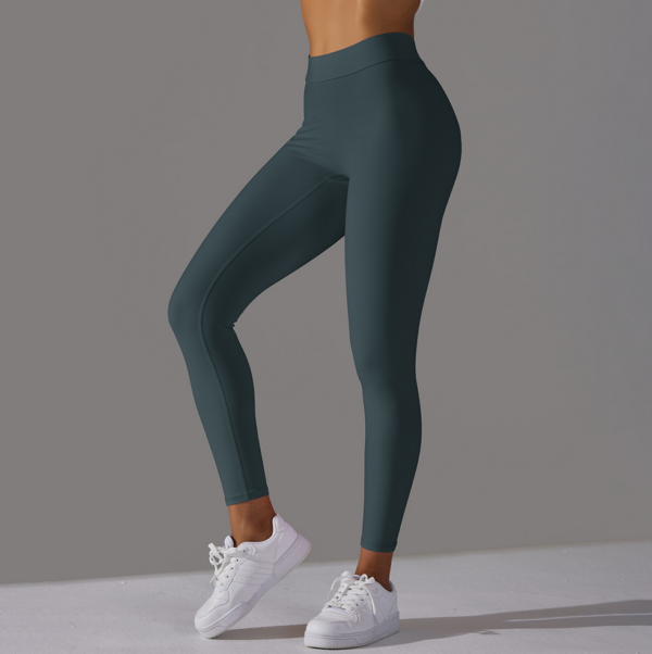 YYBD-0034,Europe solid color peach butt yoga sports running fitness tight women pants - Image 4