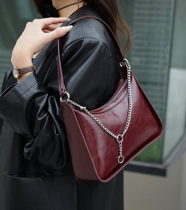 GTNB-0035,factory selling fashion leather women retro light luxury chain crossbody single shoulder handbag