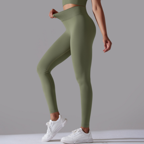 YYBD-0037,Europe seamless knit high waist tight butt yoga pants sports fitness legging - Image 4