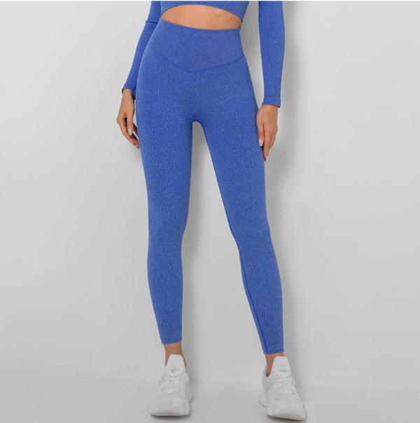 YYBD-0038,seamless knit thread hip waist yoga pants high sports running fitness leggings