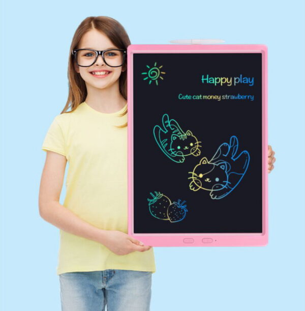 GSYE-0004,factory sale rechargeable handwriting  LCD light energy  blackboard children's intelligent drawing board - Image 4