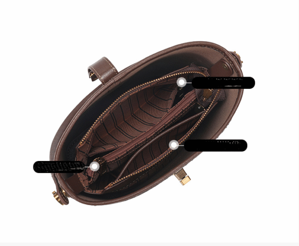 GTNB-0042,manufacturer fashion cowhide female light luxury bucket casual single shoulder crossbody handbag - Image 9
