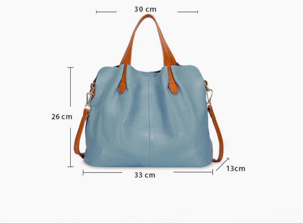 GTNB-0043,hot sale fashion female genuine leather tote large capacity single shoulder crossbody handbag - Image 4