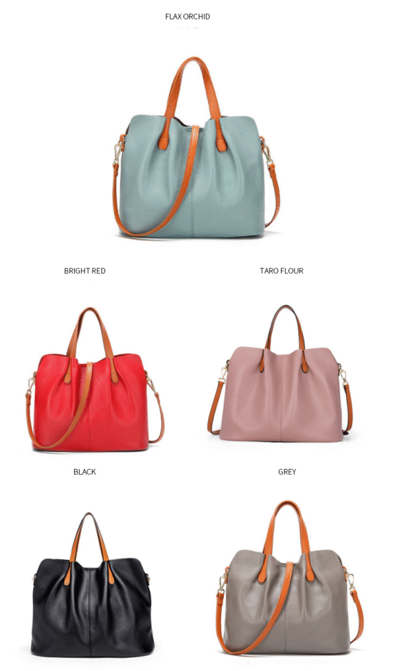 GTNB-0043,hot sale fashion female genuine leather tote large capacity single shoulder crossbody handbag - Image 3