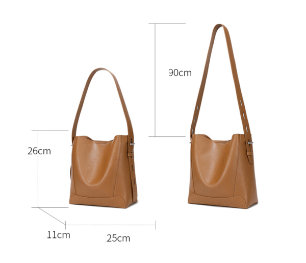 GTNB-0045,factory hot sale fashion female genuine leather bucket large capacity  crossbody single shoulder handbag - Image 5