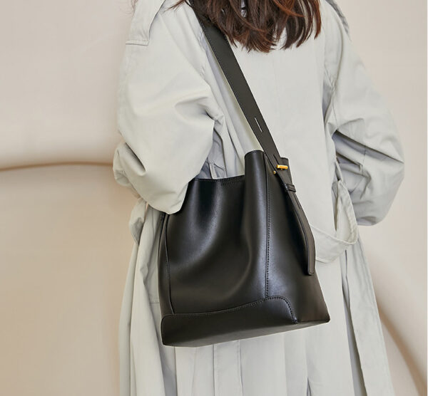 GTNB-0008, manufacturer fashion  genuine leather  crossbody  fashionable  bucket single shoulder bag - Image 8