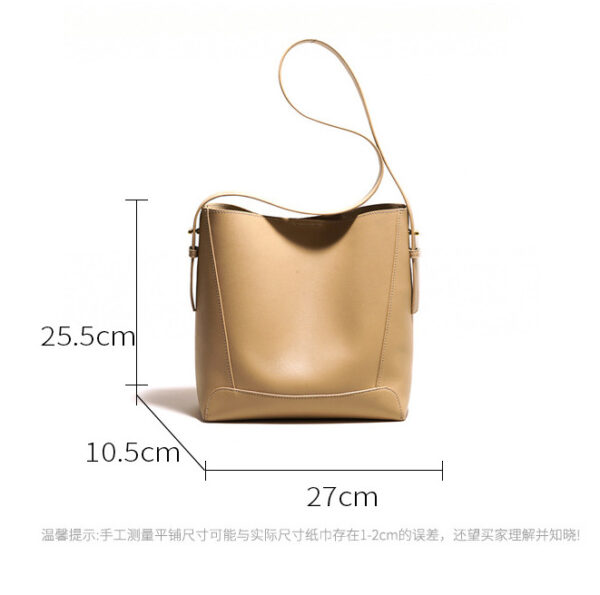 GTNB-0008, manufacturer fashion  genuine leather  crossbody  fashionable  bucket single shoulder bag - Image 7